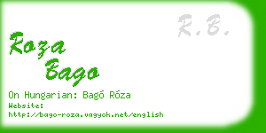 roza bago business card