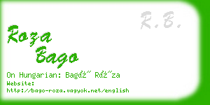 roza bago business card